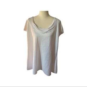 NWT CHARTER CLUB BRIGHT WHITE COWL NECK TOP SZ 22W